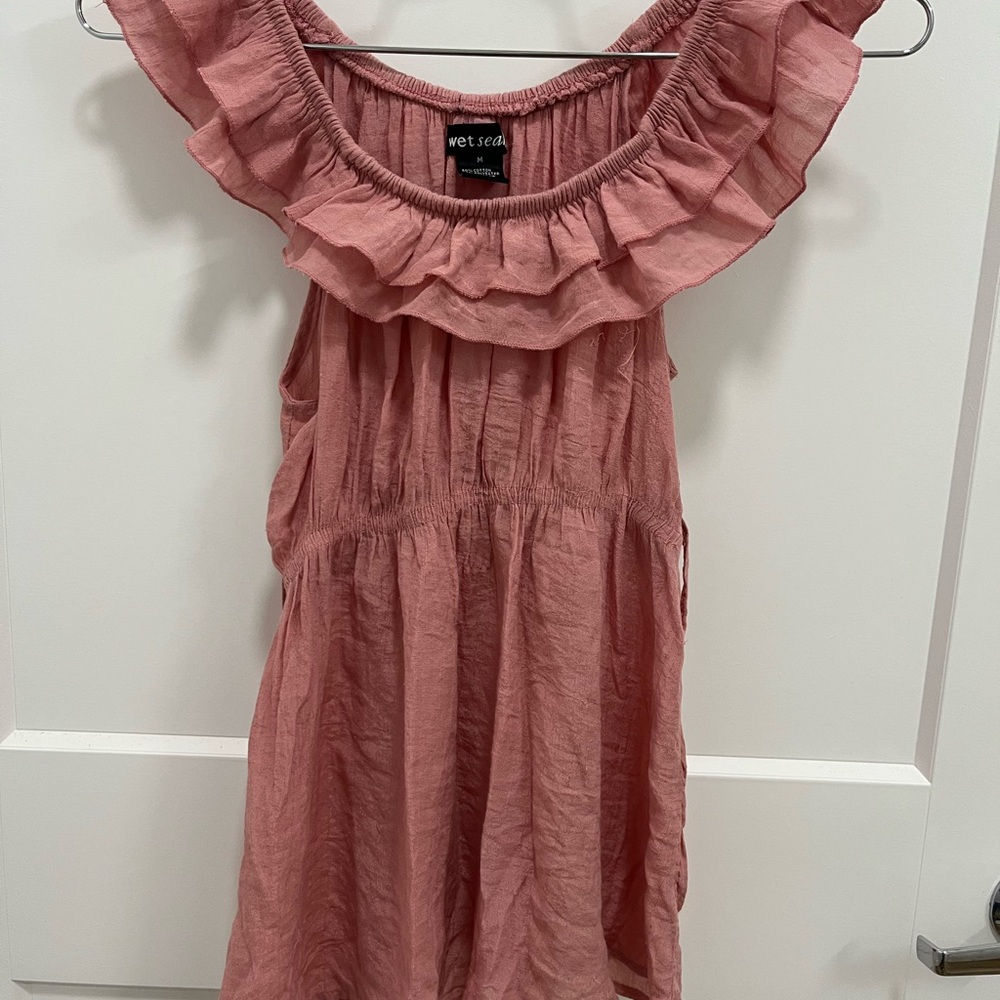 Wet Seal Blush Pink Gathered Top
